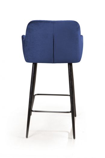 Стул полубарный Robert, бархат синий 29