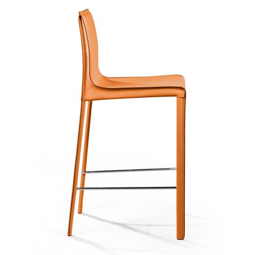 Стул полубарный Barrie, кожа camel