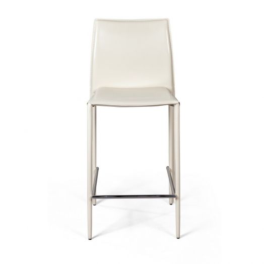 Стул полубарный Rolf, кожа бежевый
