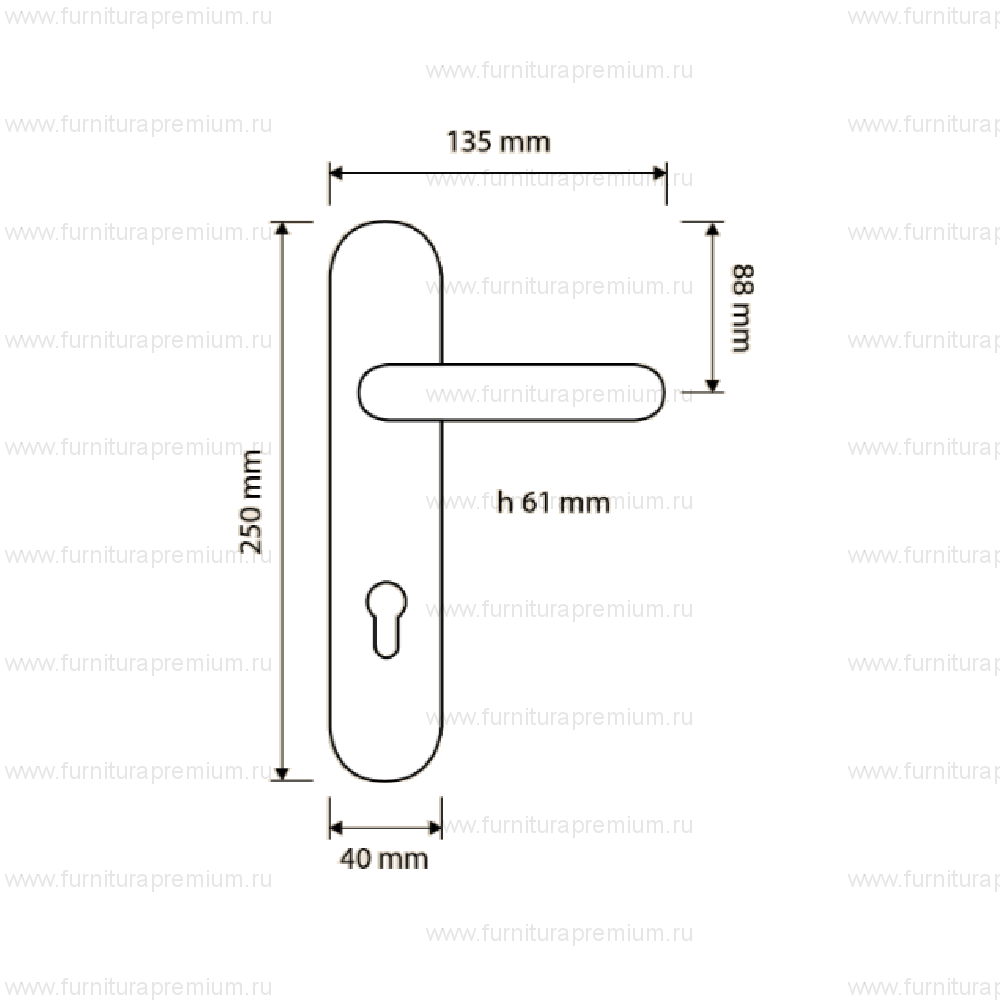 Ручка на планке Linea Cali Karina 940 PL