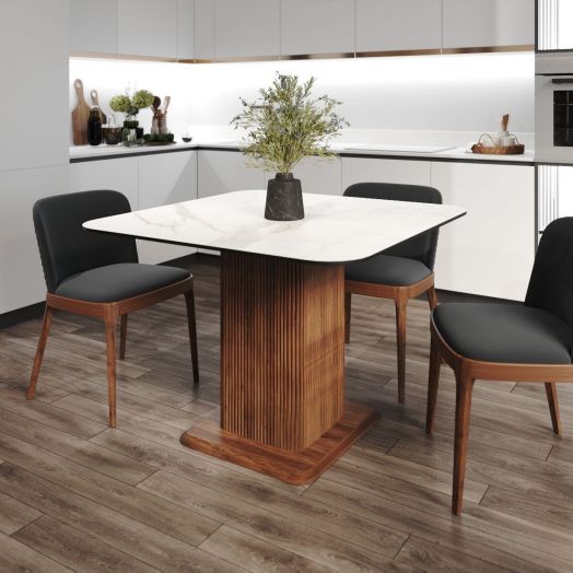 Стол Denver 110+40, квадрат раздвижной, матовый