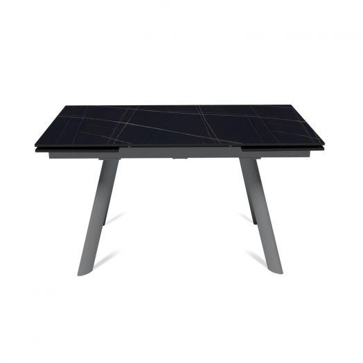 Стол раскладной Stone (140+40+40), керамика матовая Black Gold