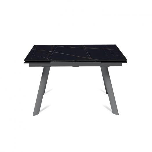 Стол раскладной Stone (120+30+30), керамика матовая Black Gold