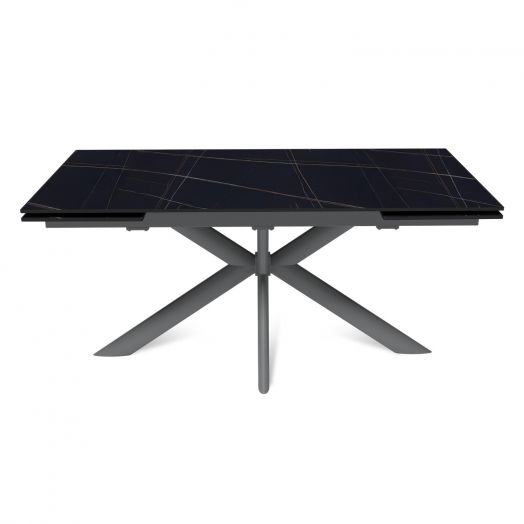 Стол раскладной Strong (160+40+40), керамика матовая Black Gold