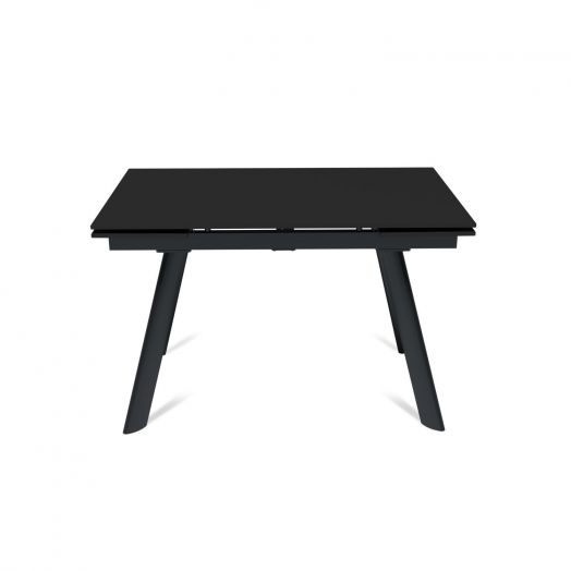 Стол раскладной Stone (120+30+30), керамика матовая черная