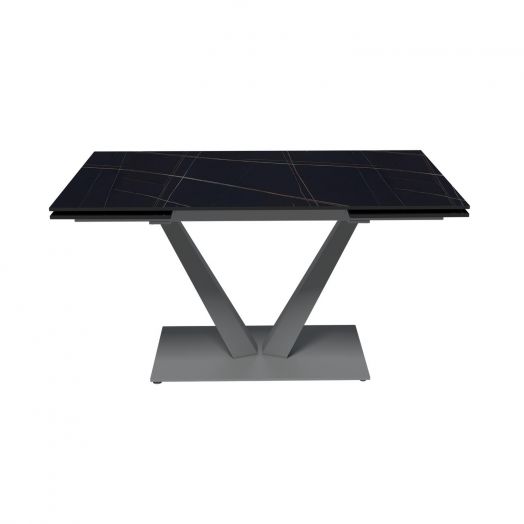 Стол раскладной Malibu (140+40+40), керамика матовая Blackgold