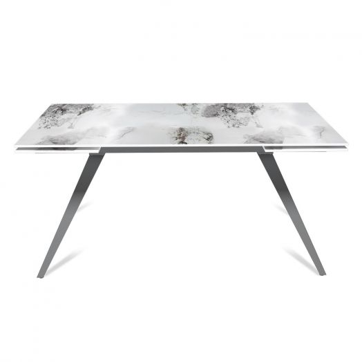 Стол раскладной Asti (160+40+40), керамика глянцевая Calacatta