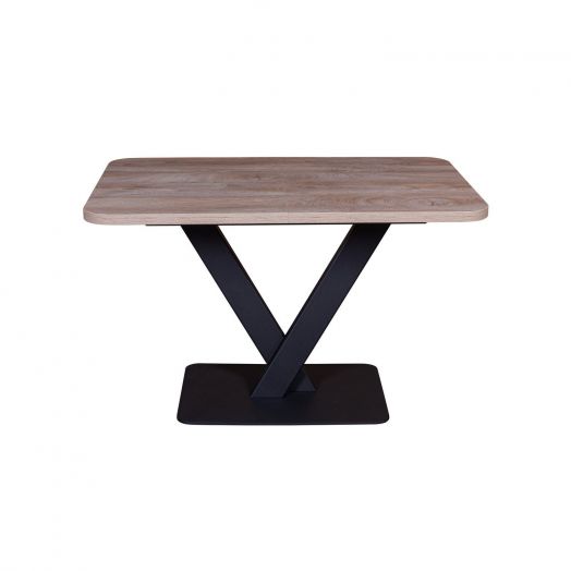 Стол Chester раздвижной  (120+40) дуб эндгрейн, опоры черные