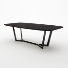 Стол овальный BENZ 160, керамика матовая, черная