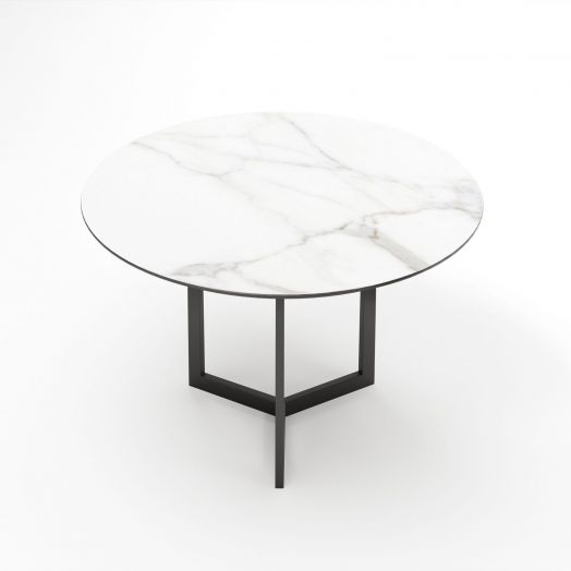 Стол круглый BENZ 80, керамика белая