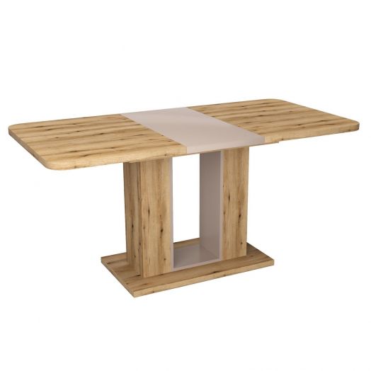 Стол обеденный Toscana (120+40) дуб эвок прибрежный/глиняный серый