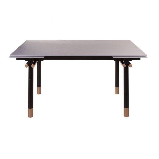 Стол обеденный Trump (160+40+40), керамика серая