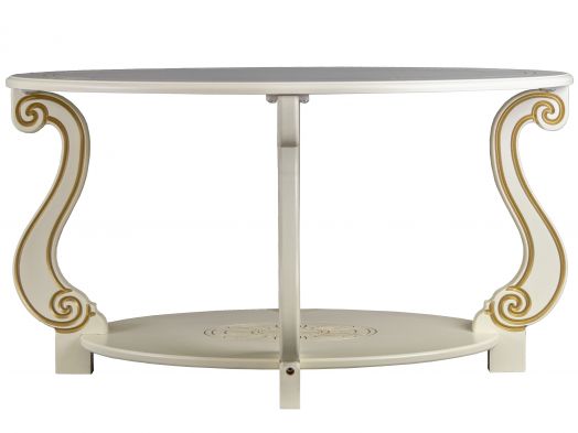 Стол журнальный Овация (М) слоновая кость/золото