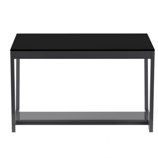 Стол журнальный BeautyStyle 1 серый графит/стекло черное