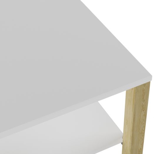 Стол журнальный Матео белый/дуб янтарный