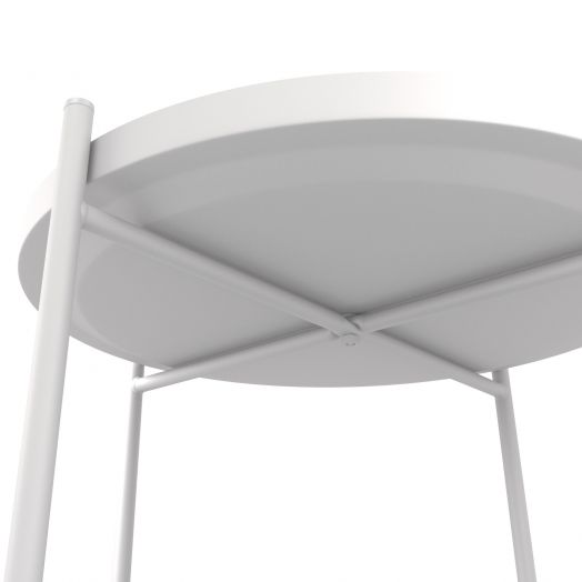 Стол журнальный Берген рогожка 82/82/белый муар