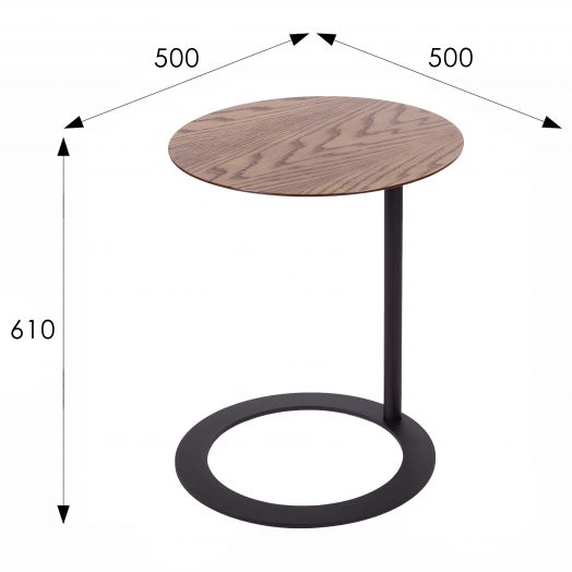 Стол журнальный приставной Ница дуб натуральный