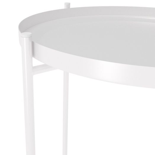 Столик журнальный SHT-CT8 белый муар