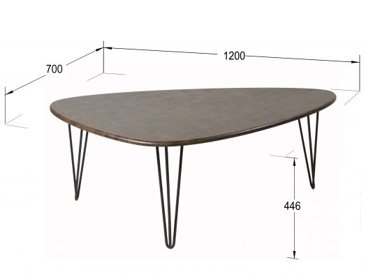 Стол журнальный Престон браун/черный