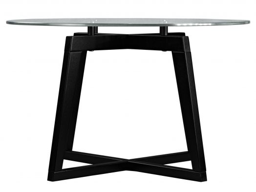 Стол журнальный Рилле 445 венге/стекло прозрачное (круг)