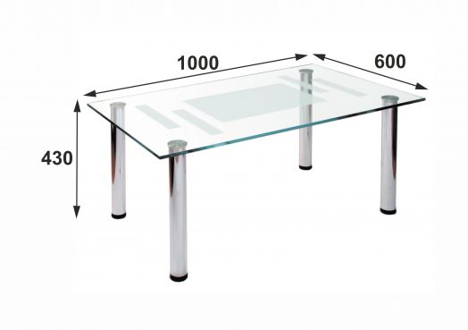 Стол журнальный Робер 10М хром