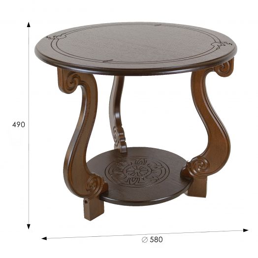 Стол журнальный Грация (М) темно-коричневый