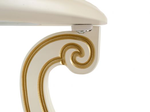 Стол журнальный Грация (С) слоновая кость/золото