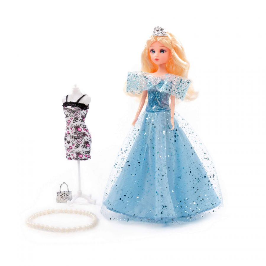 Кукла "Ксюша" (30 см) в бальном платье + аксессуары (3 элемента) (в коробке №3)
