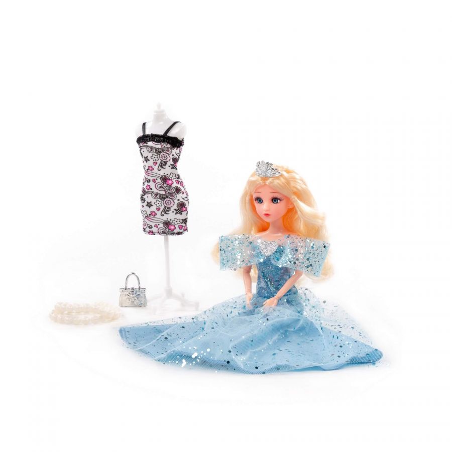 Кукла "Ксюша" (30 см) в бальном платье + аксессуары (3 элемента) (в коробке №3)