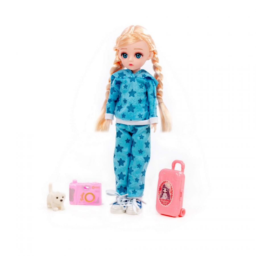 Кукла "Даша" (29 см) в спортивном костюме + аксессуары (3 элемента) (в коробке №2)
