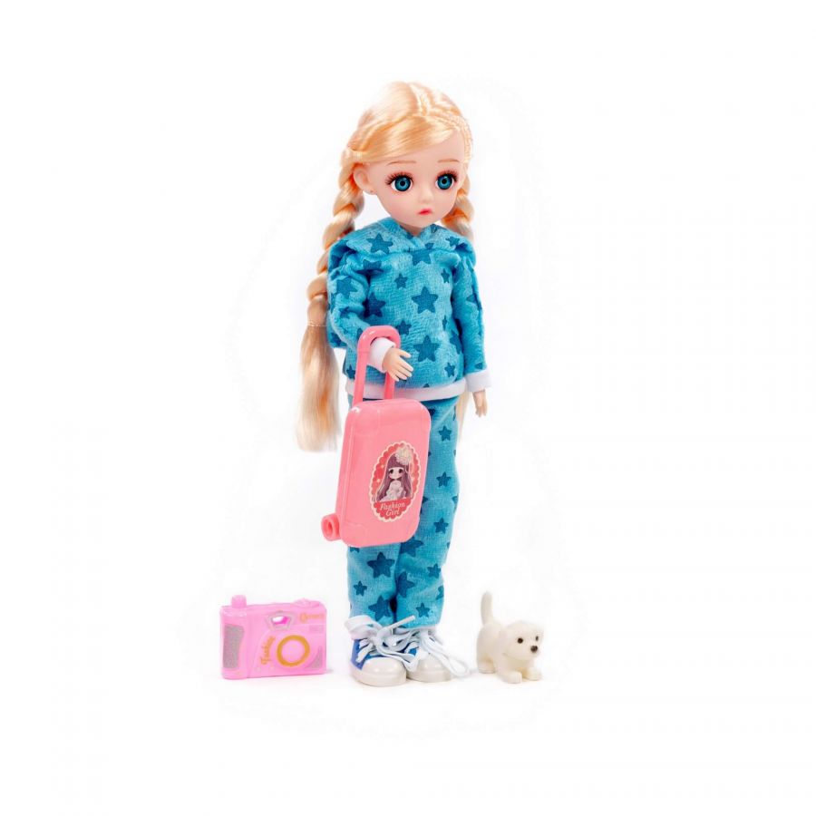 Кукла "Даша" (29 см) в спортивном костюме + аксессуары (3 элемента) (в коробке №2)