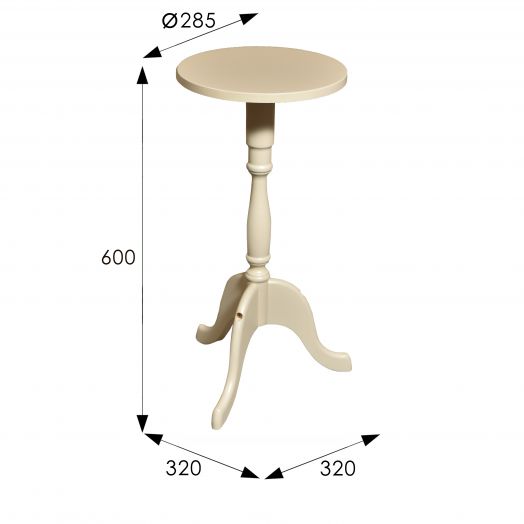 Подставка под цветы напольная П2 слоновая кость