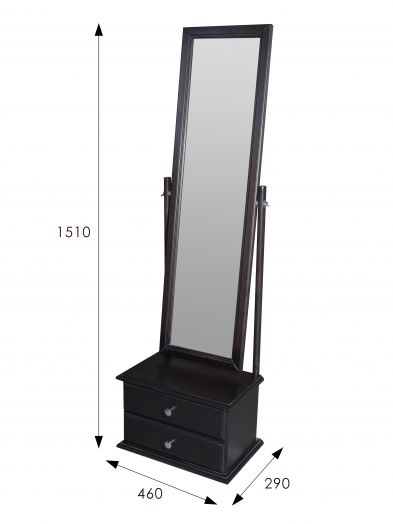 Зеркало с тумбой Селена венге 151 см х 46 см