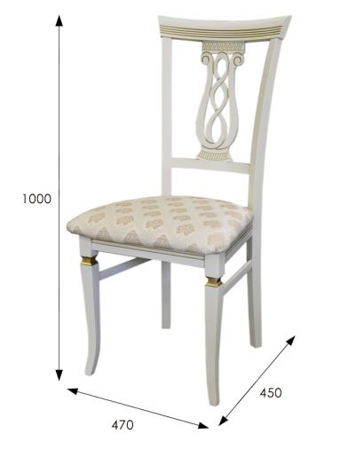 Стул Агнесс слоновая кость/золото, Маркус ваниль