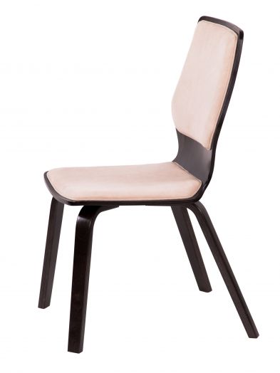 *Стул Бертран ткань слоновая кость, венге структура