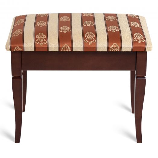 Банкетка Ретро М с ящиком средне-коричневый, ткань полоса коричн.