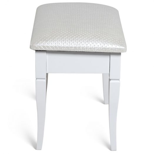 Банкетка Ретро М с ящиком белый, ткань экокожа белый