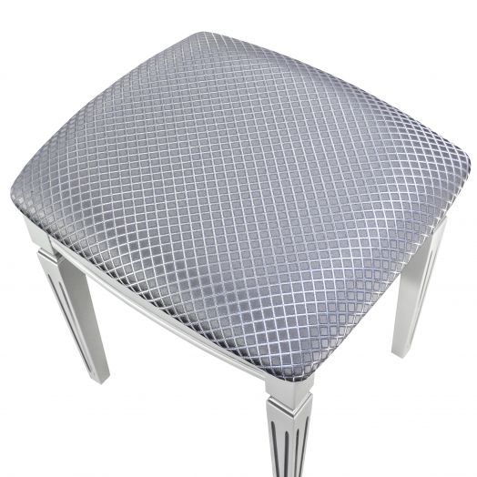 Банкетка Васко В 107Н белый/серебро, Атина серебро