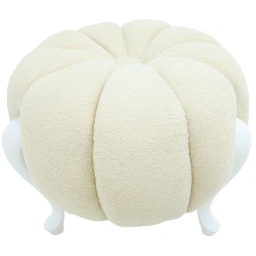 Банкетка Тыква белый, ткань астра