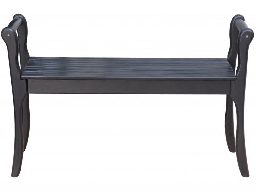 Скамья для прихожей с подлокотниками массив, каркас венге