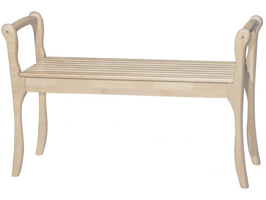 Скамья для прихожей с подлокотниками массив, каркас лак