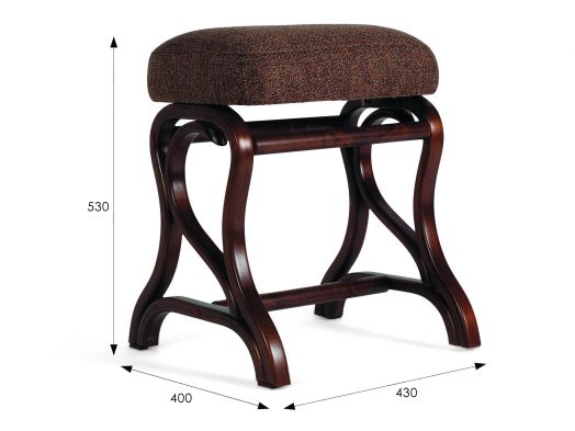 Банкетка Диана темно-коричневый/рогожка коричневая