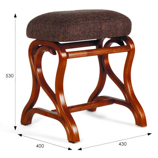 Банкетка Диана средне-коричневый/рогожка коричневая