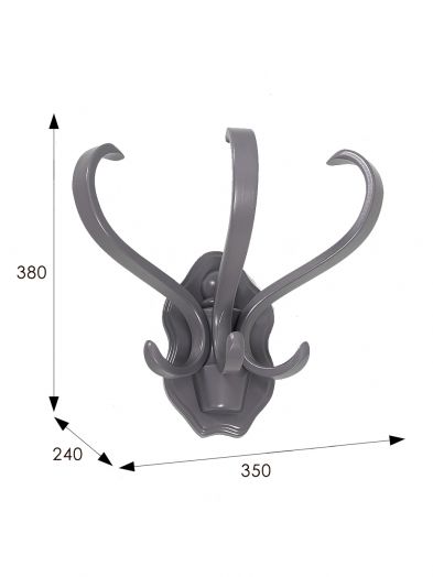 Вешалка настенная В 3Н серый
