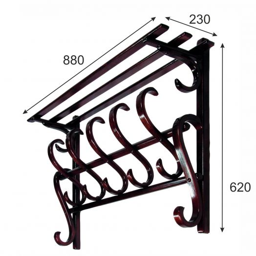 Вешалка настенная В 7Н махагон