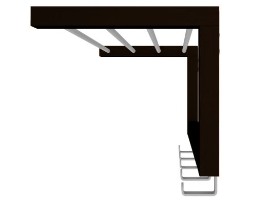 Вешалка настенная Фабио венге/металлик