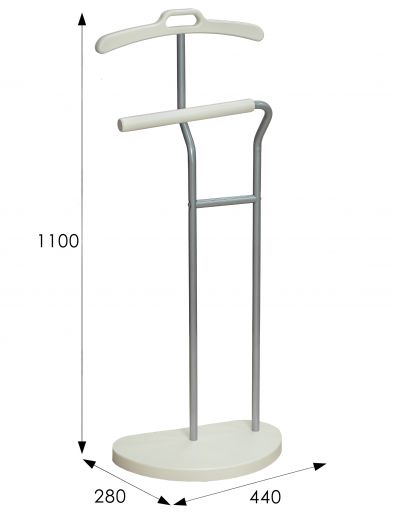 Вешалка костюмная Д 10 металлик/ слоновая кость