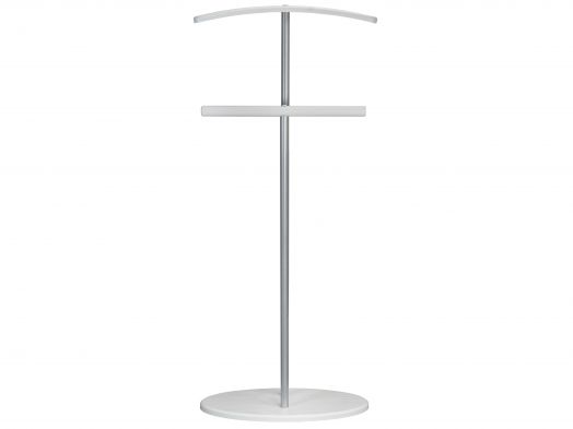 Вешалка костюмная Дэви 2 металлик/белый