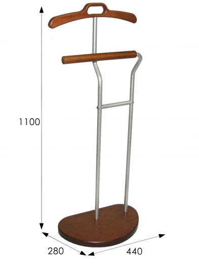 Вешалка костюмная Д 10 металлик/ средне-коричневый