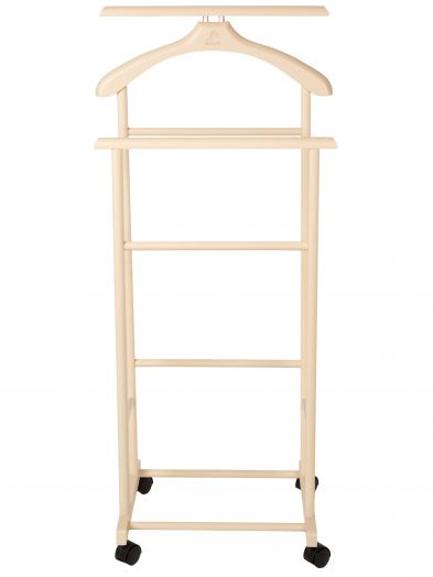 Вешалка костюмная на колесах В 22Н слоновая кость